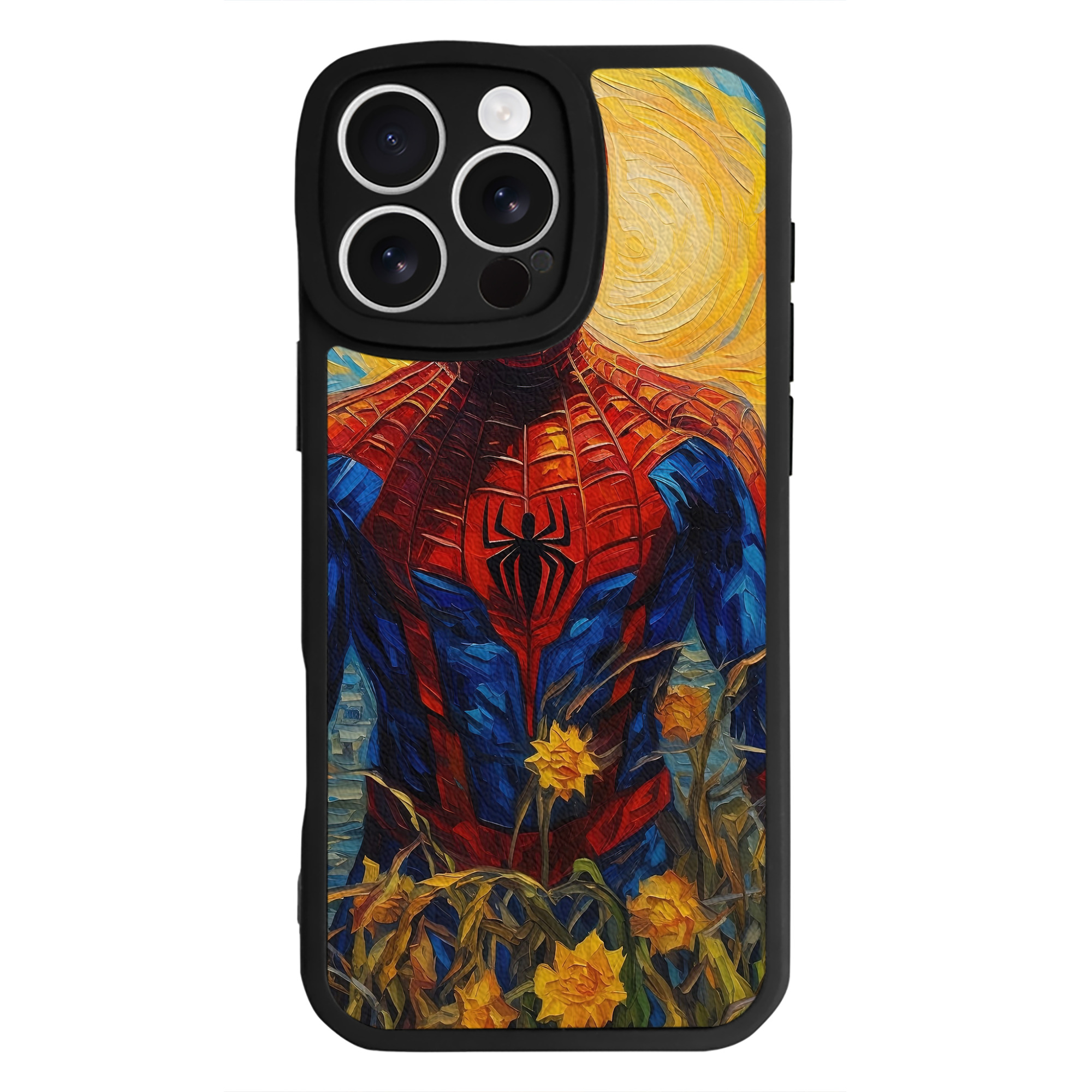 （画像用） Spider Man スパイダーマン 【iPhone 16シリーズ対応】シリコンスマホケース（レザー調） 材質：シリコン